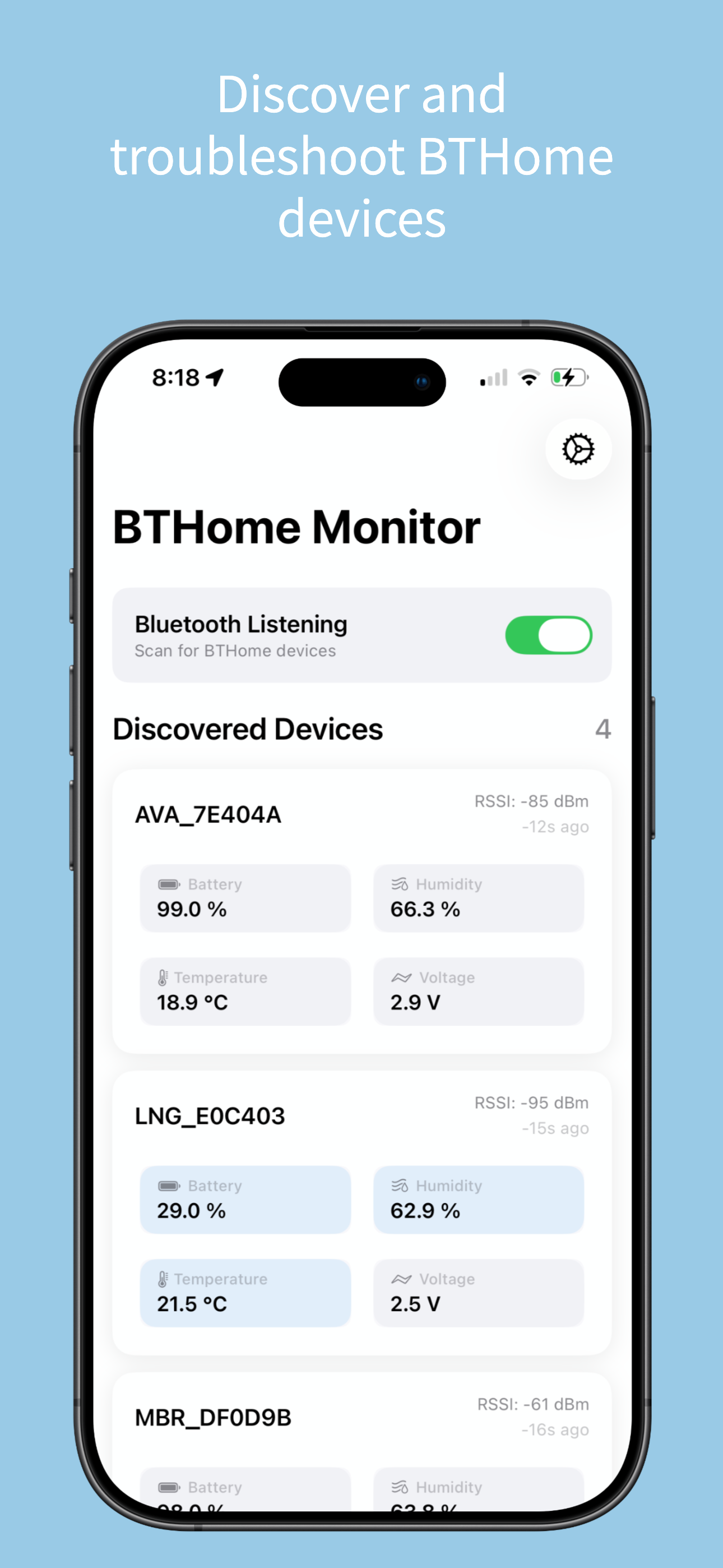 Discover and troubleshoot BTHome devices