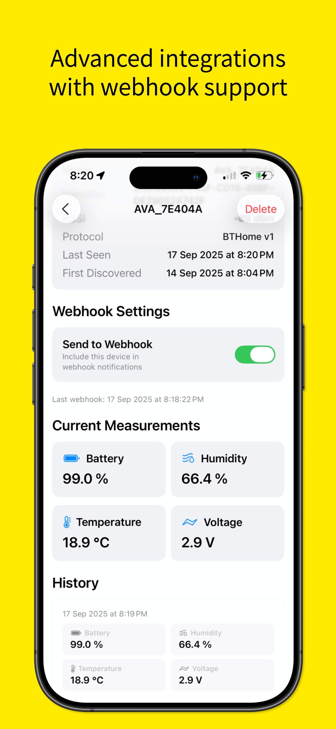 Extend the range of BTHome sensors with webhook support